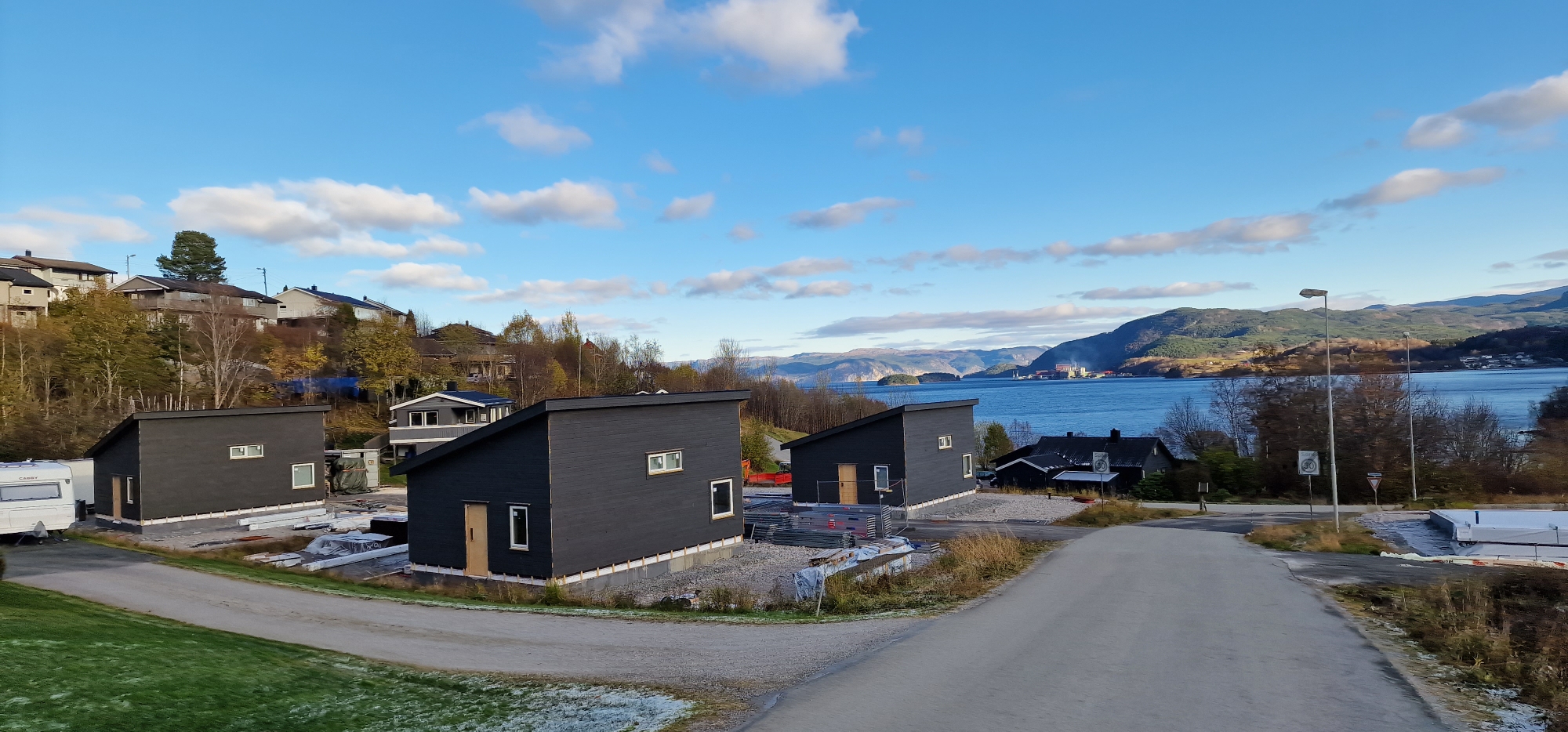 Fra byggefasen av Ung-Heim minihus.