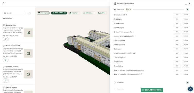 Eksempel på brukergrensesnitt i Autility Twin In Use fra Nittedal kommune