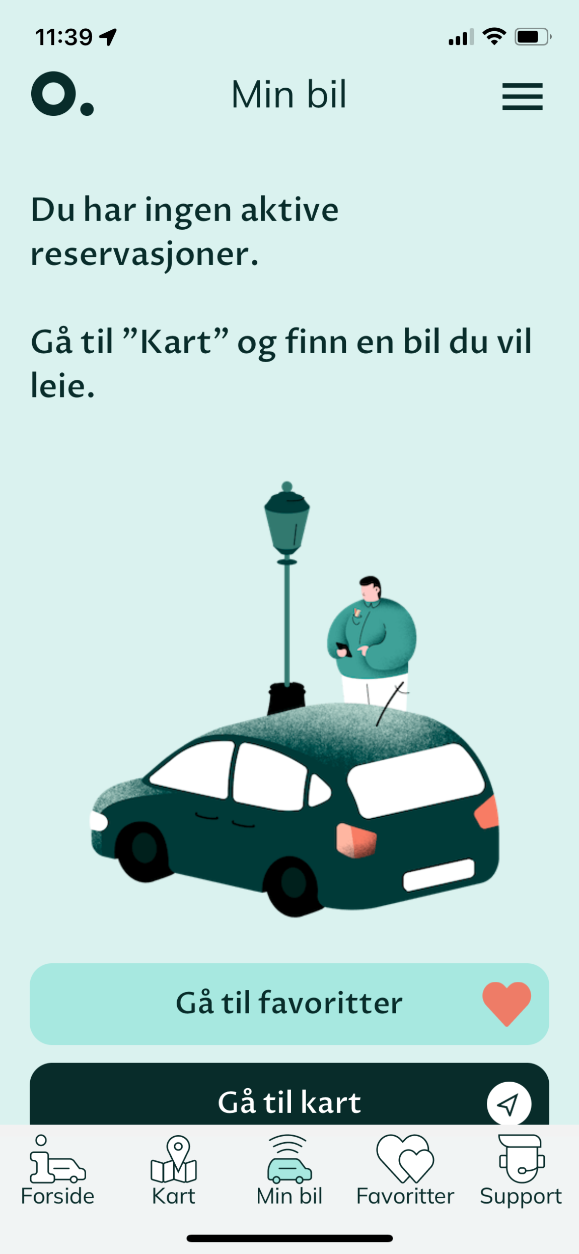 Skjermbilde av Biladministrasjonsapp