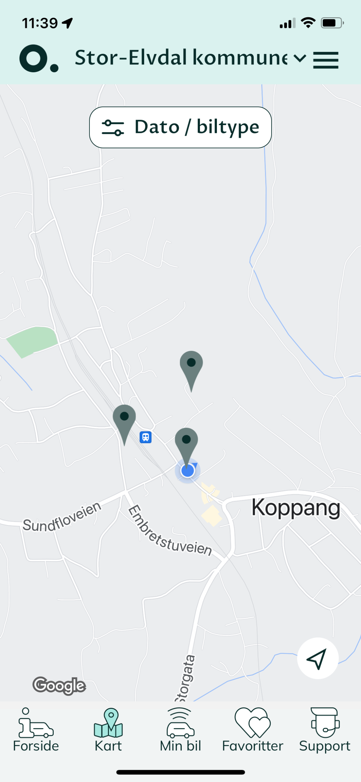 Skjermbilde av Biladministrasjonsapp