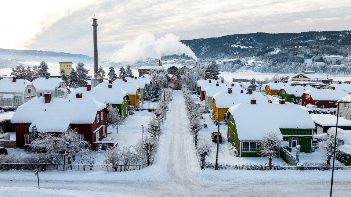 Bilde av Notodden paa vinterstid 